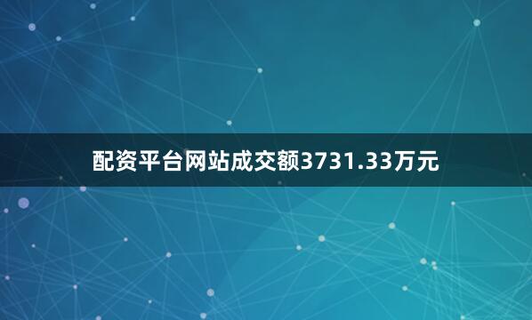 配资平台网站成交额3731.33万元