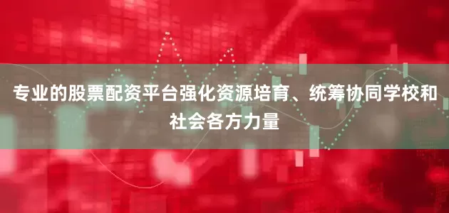专业的股票配资平台强化资源培育、统筹协同学校和社会各方力量